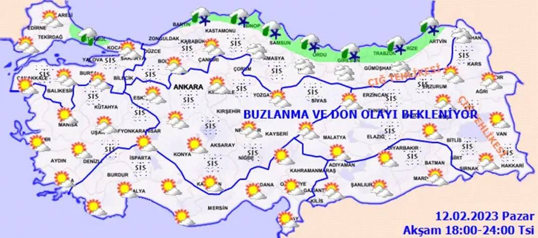 Depremin vurduğu 10 ilde buzlanma ve don tehlikesi! Meteoroloji detaylı hava durumu raporunu yayınladı 5
